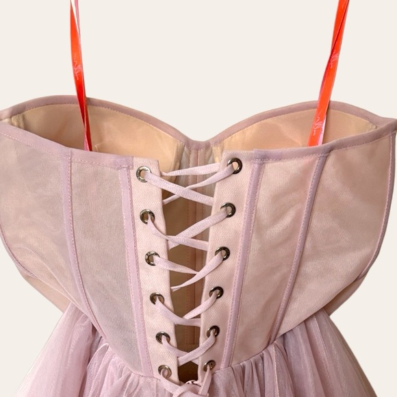 Milla Misty rose tulle midi dress with a corset bustier size XS - Picture 6 of 14
